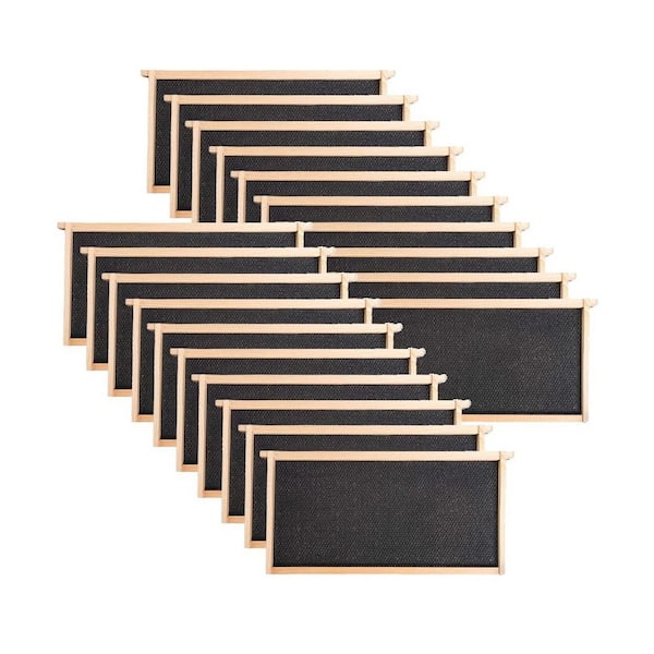 Honey Bee Frames with Beeswax Coated Food Grade Foundation Sheets 20-Pack