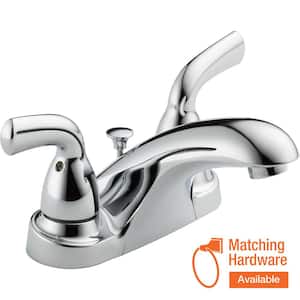 Foundations 4 in. Centerset 2-Handle Bathroom Faucet in Chrome