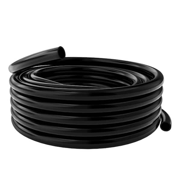3/4 in. I.D. x 1 in. O.D. x 100 ft. Black Flexible Vinyl Tubing for Koi Ponds, AC, Pump Discharge and More