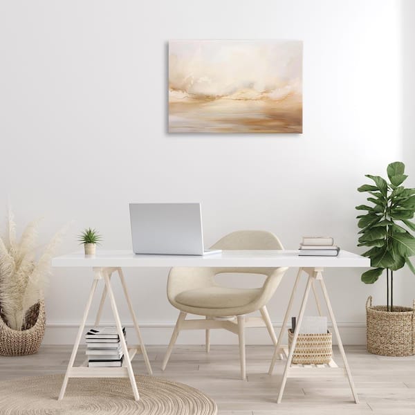 Neutral Abstract Horizon Line by LSR Creative Studio Unframed Abstract Graphic Art Print 20 in. x 30 in.