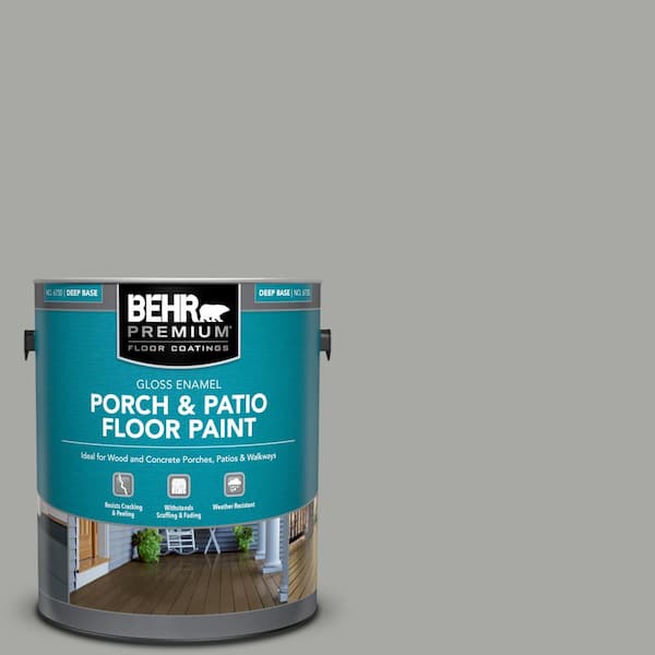 BEHR PREMIUM 1 gal. #PFC-68 Silver Gray Gloss Enamel Interior/Exterior Porch and Patio Floor Paint