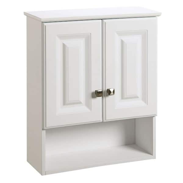 Design House Wyndham 22 in. W x 26 in. H x 8 in. D Bathroom Storage Wall Cabinet with Shelf in White Semi-Gloss