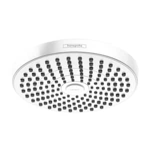 Croma Select S 2-Spray 7 in. Fixed Showerhead in Matte White