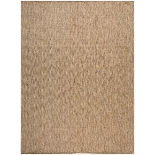 Horizon Indoor/Outdoor Natural 8 ft. x 10 ft. Geometric Contemporary Area Rug