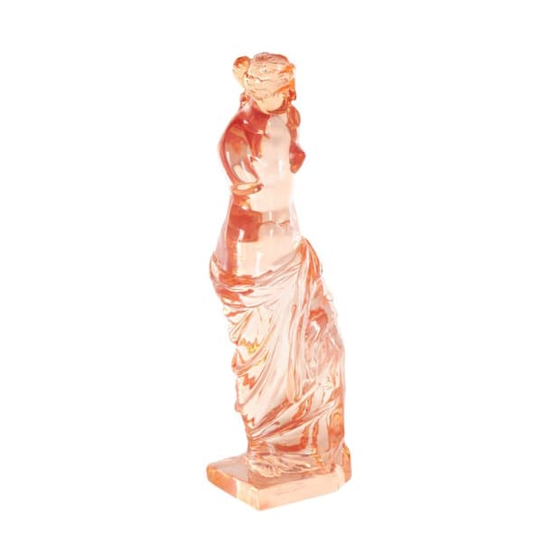 Litton Lane 6 in. x 18 in. Orange Resin Tinted Woman Sculpture