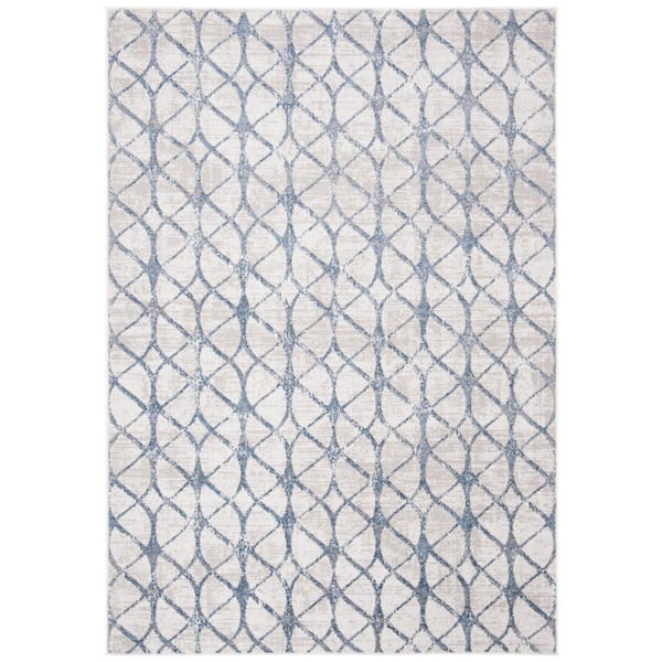SAFAVIEH Amelia Gray/Blue 6 ft. x 9 ft. Geometric Area Rug