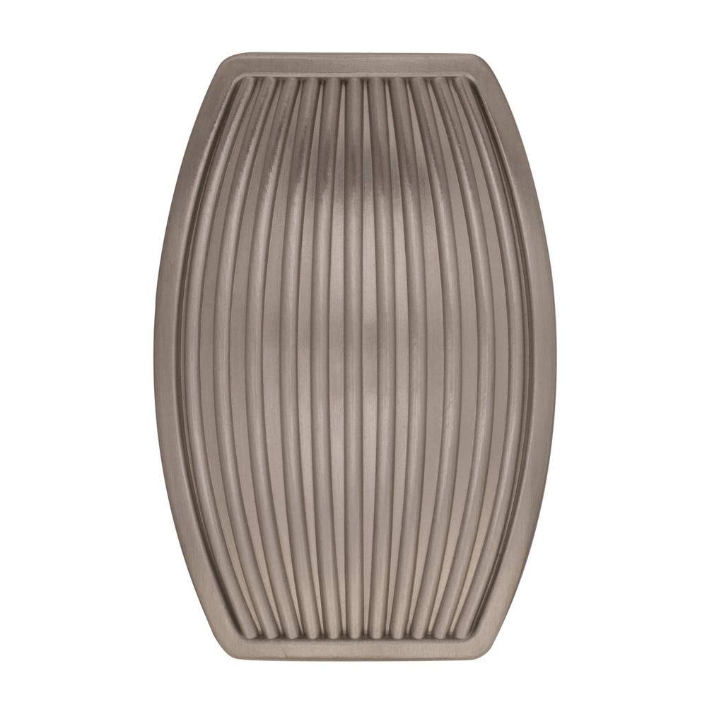 Satin Nickel Rectangular Cabinet Knob with Mounting Hardware