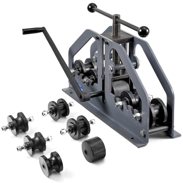 Tube Roller Bender, Max 1.5 in. Manual Tube Pipe Roller Bender with 6 Dies, 360° degree Copper Aluminum Pipe Bender