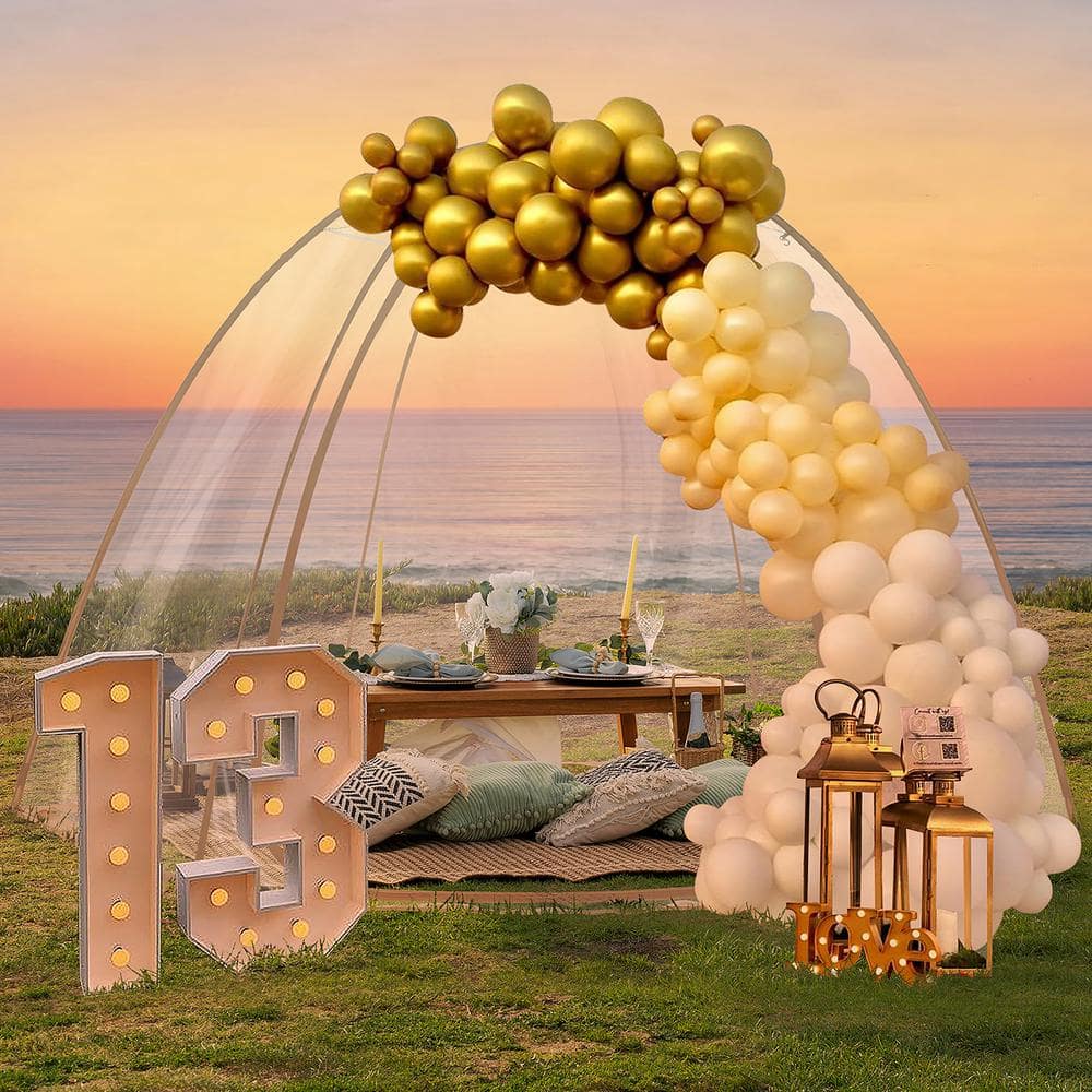 EighteenTek Transparent Pop-Up Bubble Tent Canopy Gazebo