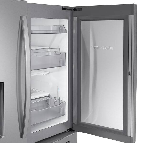 Reviews For Samsung 27 8 Cu Ft Food Showcase 4 Door French Door Refrigerator In Fingerprint Resistant Stainless Steel Rf28r7351sr The Home Depot