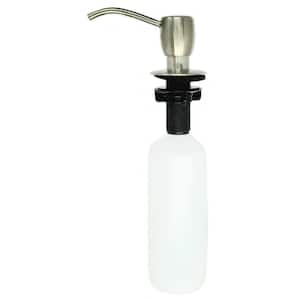 Fontaine Deck Mounted Soap Dispenser with Refillable from Top Bottle in Brushed Nickel