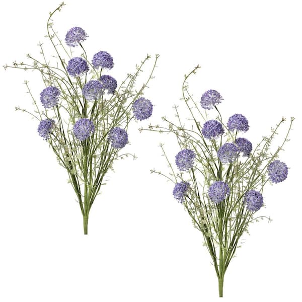Regency International 23 in. Lavender Artificial Allium Flower Bush