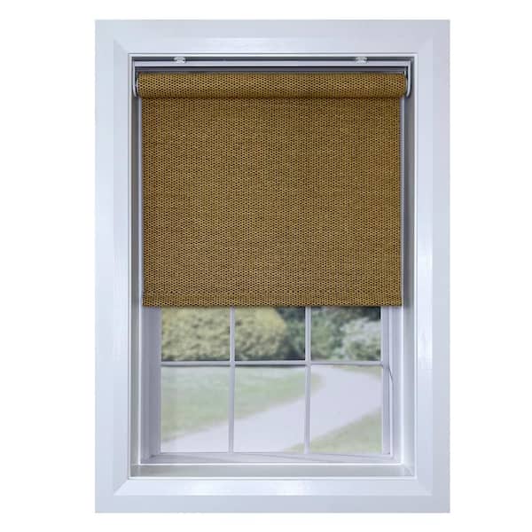 Versailles Home Fashions Sand Cordless Light Filtering Paper/Polyester Roller Shade - 24 in. W x 72 in. L