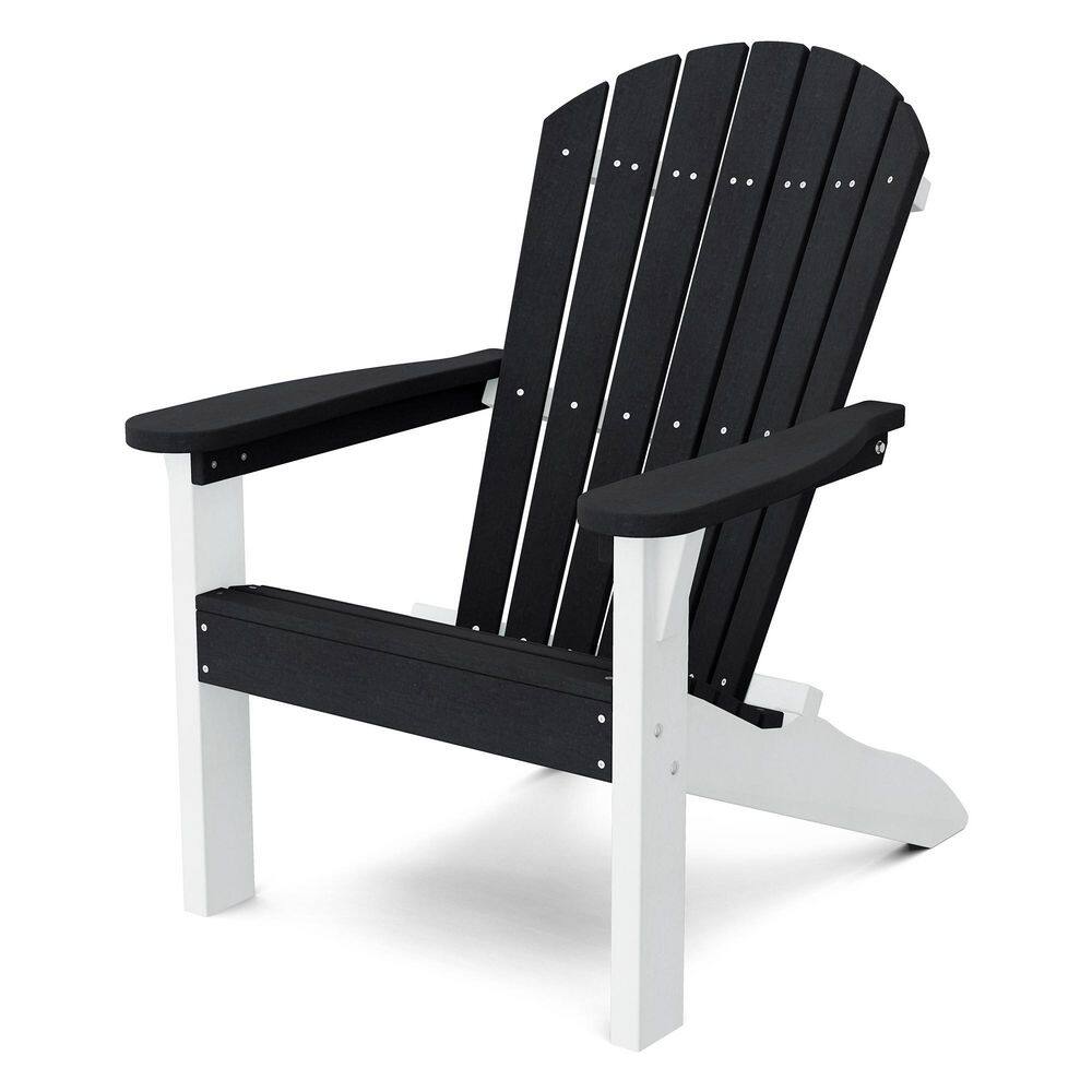 Heritage Black and White HDPE Plastic Outdoor Sunset Adirondack Chair price history on PriceWatchPro
