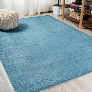 Haze Solid Low-Pile Turquoise 3 ft. x 5 ft. Area Rug