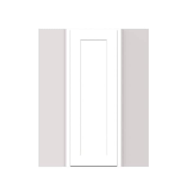 24 in. W x 12 in. D x 42 in. H Ready to Assemble Solid Wood Shaker Standard Corner Wall Kitchen Cabinet in White