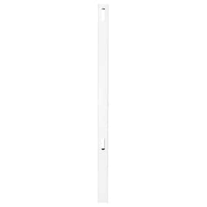 Pro Series 5 in. x 5 in. x 6 ft. White Vinyl Woodbridge Routed Line Fence Post