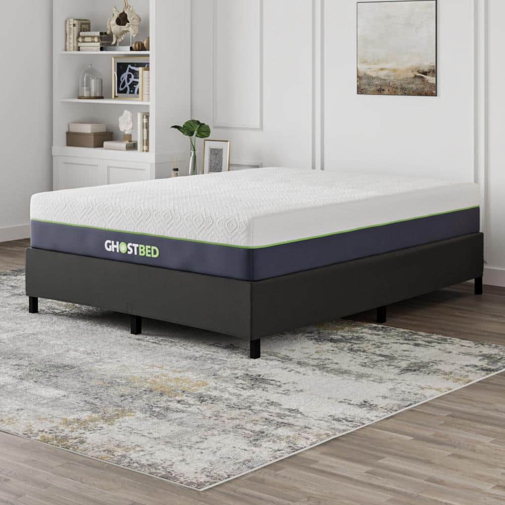 King Size Black Metal Mattress Foundation with Quick Snap Assembly