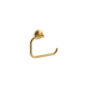 Tone Towel Ring in Vibrant Brushed Moderne Brass
