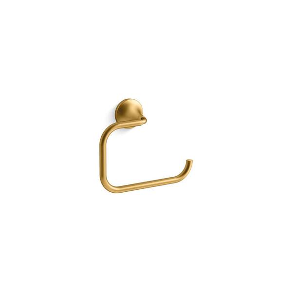Kohler Grand 8 Wall Mounted Towel Ring - Brushed Moderne Brass Bathroom Hardware