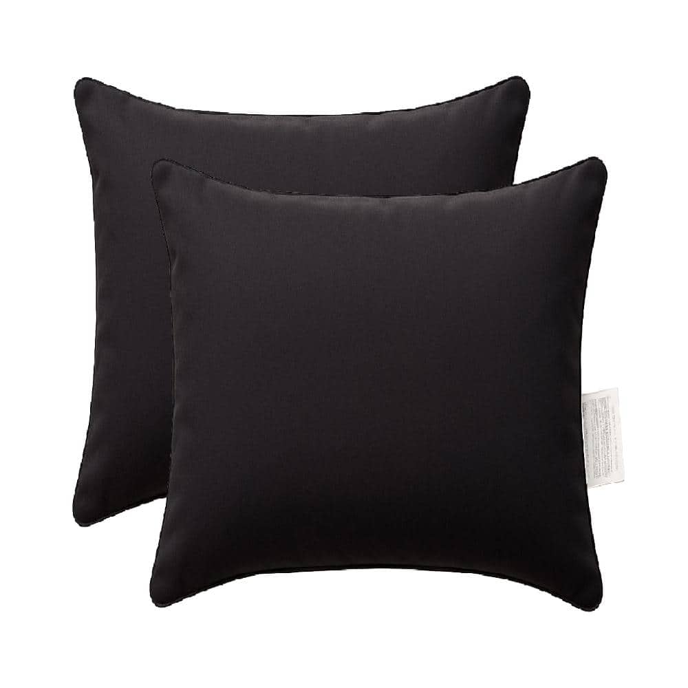 Lexi Black Rectangular Outdoor Throw Pillow （Set of 2) price history on PriceWatchPro