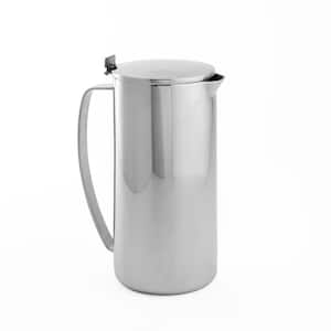 Water Pitcher 52 fl.oz. Silver Mirror Stainless Steel Pitcher with Double Wall Mirror