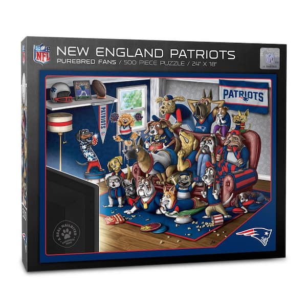 NFL New England Patriots Purebred Fans Puzzle-A Real Nailbiter (500-Piece)