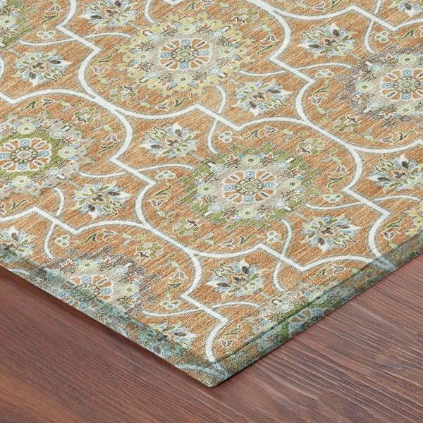 Chantille Machine Washable Indoor/Outdoor Abstract ACN2670 Copper 10 ft. x 14 ft. Area Rug
