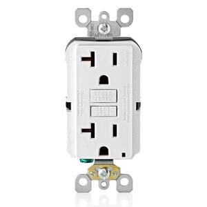 20 Amp Self-Test SmartlockPro Slim Duplex GFCI Outlet, White (6-Pack)