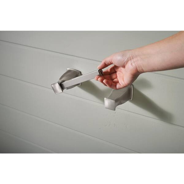 MOEN Hensley Double Robe Hook with Press and Mark in Brushed