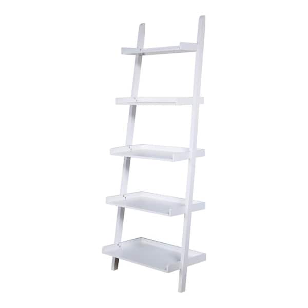 Tileon 5-Tier Ladder Shelf, 26.75  in.. W x 16.3  in.. D x 72.5  in.. H Shelf for Liv in.g Room Kitchen