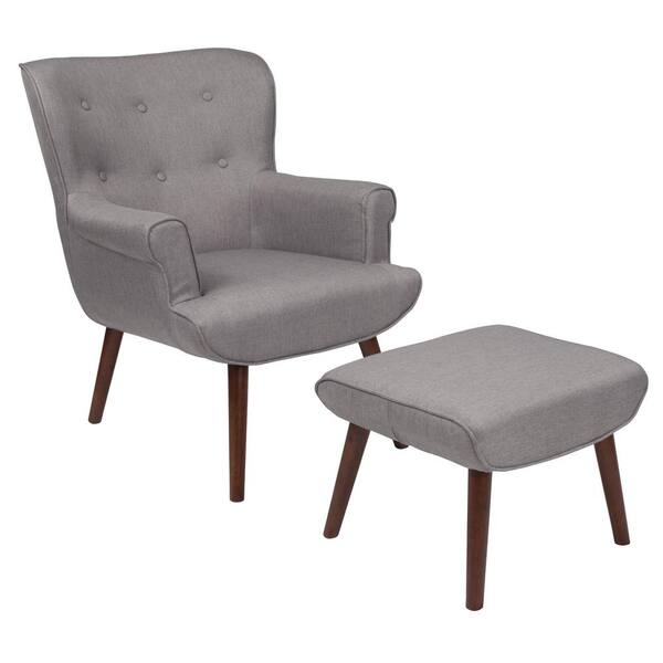 Carnegy Avenue Light Gray Fabric Arm Chair