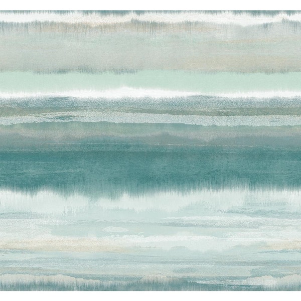 60.75 sq. ft. Tedlar Watercolor Stripe High Performance Vinyl Unpasted Wallpaper Roll