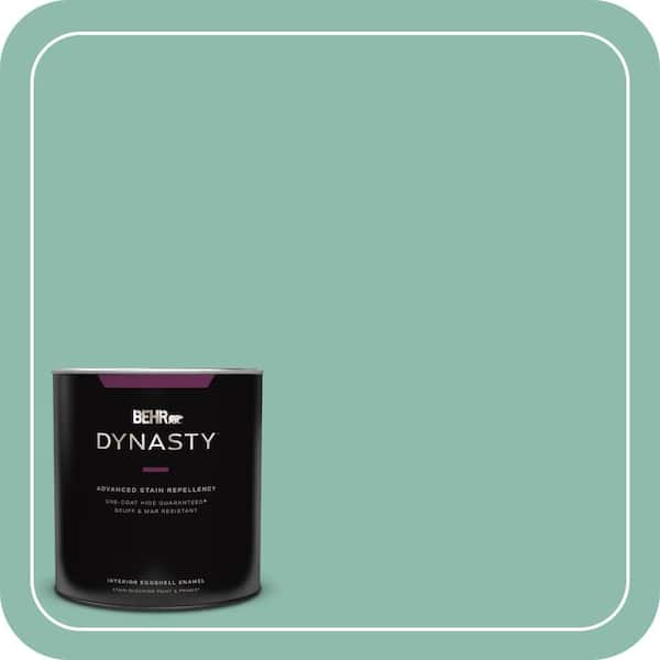 BEHR DYNASTY 1 qt. #MQ6-37 Mild Evergreen One-Coat Hide Eggshell Enamel Interior Stain-Blocking Paint and Primer