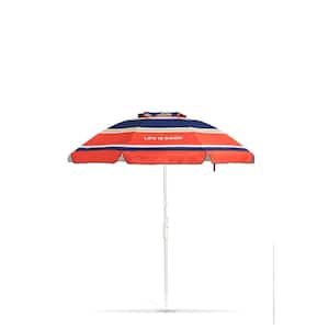 Orange Daisy 6.5 ft. Mango Orange Aluminum Tilt Beach Umbrella