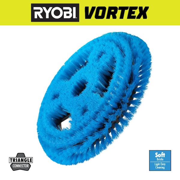 RYOBI 11 in. VORTEX Soft Bristle Brush A95SRB11 - The Home Depot