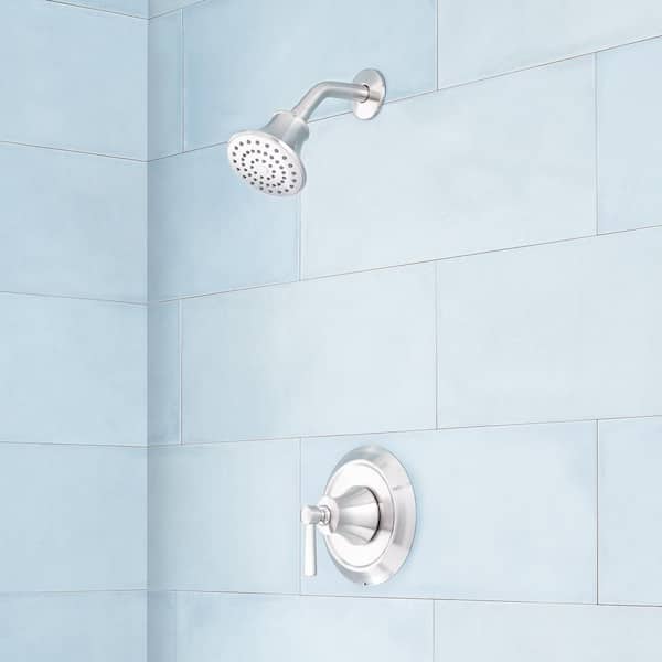 SIGNATURE HARDWARE Pendleton Single Handle 1-Spray Shower Faucet 1.8 GPM with No Additional Features in. Brushed Nickel