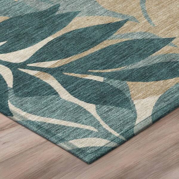 Chantille Machine Washable Indoor/Outdoor Abstract ACN2955 Teal 10 ft. x 14 ft. Area Rug