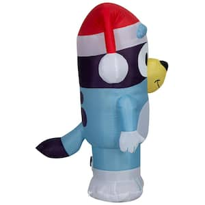 3.5 ft. H x 2 ft. W x 2 ft. 76 in. L LED Lighted Christmas Inflatable Airblown-Bluey in Santa Hat-SM-Bluey