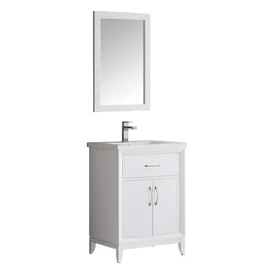 Fresca Opulento 54 in. Double Vanity in White with Acrylic Vanity Top ...