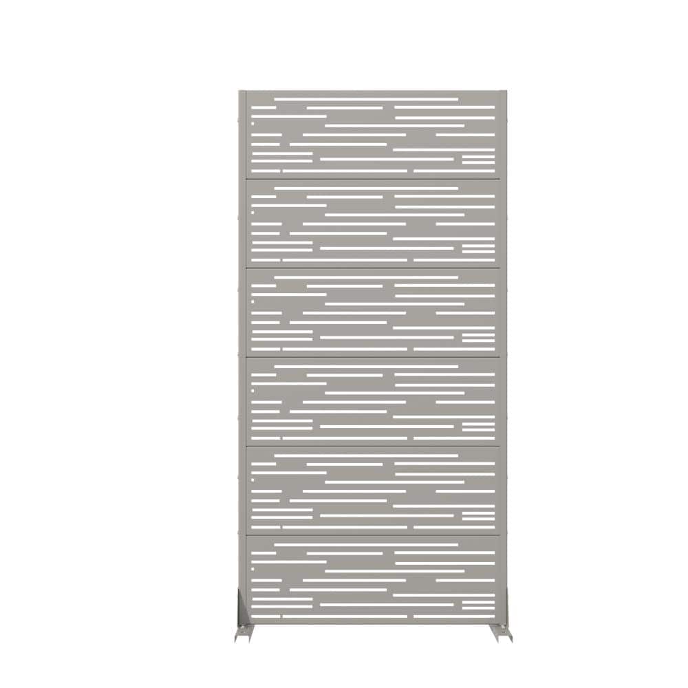 72 in. H x 35.5 in. W Outdoor Gray Galvanized Steel Decorative Garden Fence Privacy Screen price history on PriceWatchPro