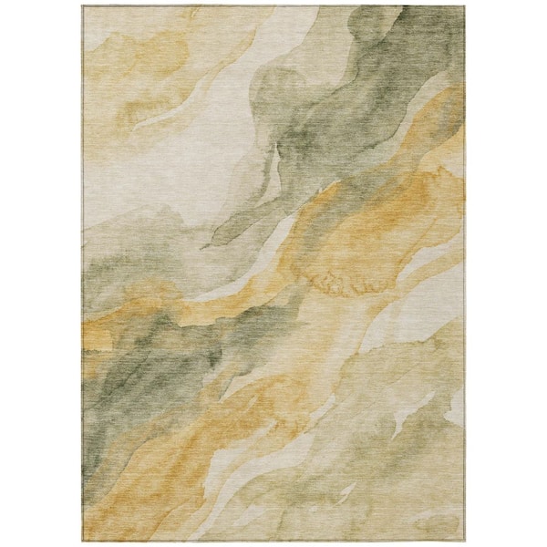 Chantille Machine Washable Indoor/Outdoor Abstract ACN3026 Sage 9 ft. x 12 ft. Area Rug