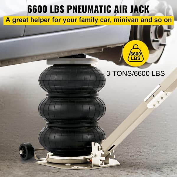 VEVOR Triple Bag Air Jack 11000 lbs. Load Air Bag Jack Fast Lift Up to  15.75 in. 3 to 5S with Adjustable Handle for Cars, Blue QNQJD6TLSDDJBS001V0  - The Home Depot