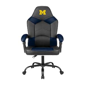 Univ Of Michigan Black Polyurethane Oversized Office Chair with Reclining Back