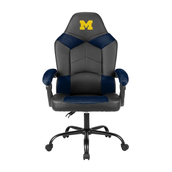 IMPERIAL Univ Of Michigan Black Polyurethane Oversized Office Chair with Reclining Back