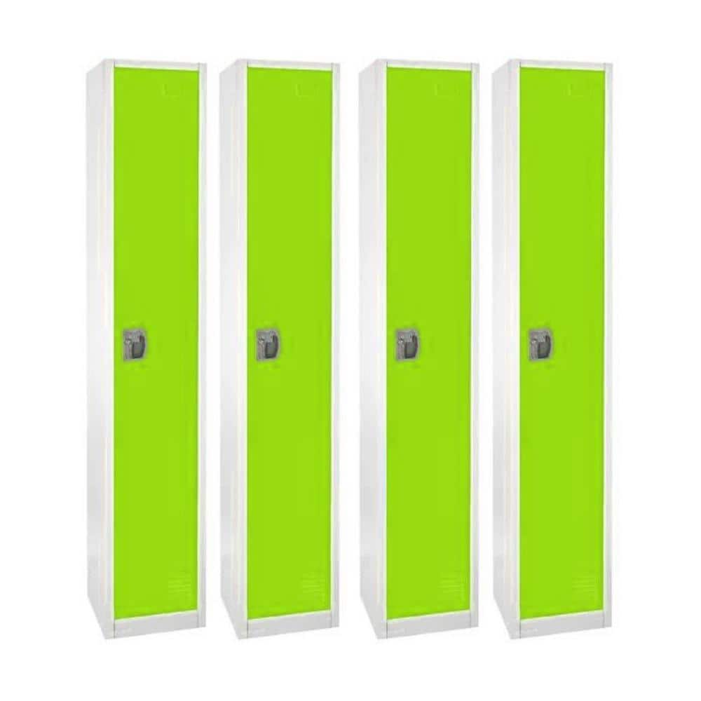 629-Series 72 in. H 1-Tier Steel Key Lock 2-Shelf Storage Locker Free Stand