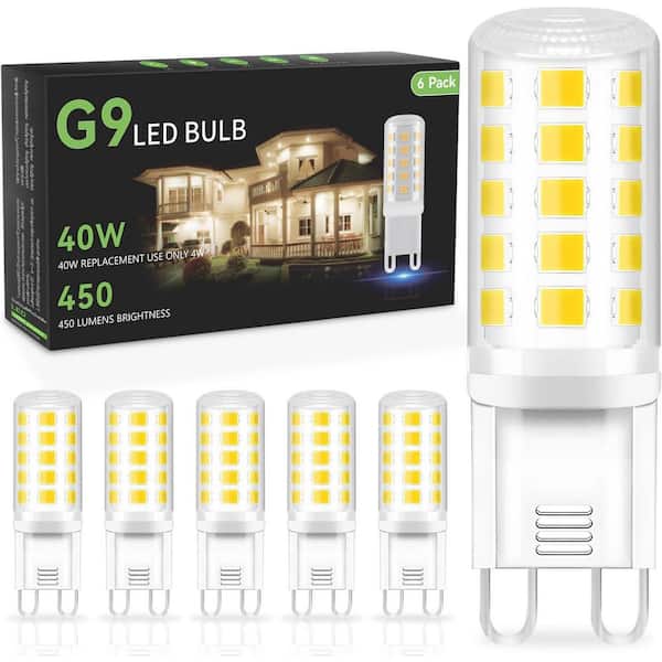 40-Watt Equivalent G9 Base No-Dimmable LED Light Bulb in Warm White 3000K (6-Pack)