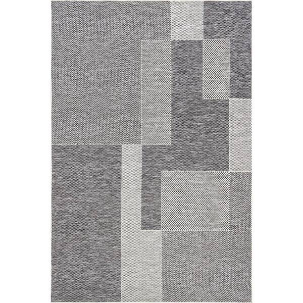 nuLOOM Ellowyn Geometric Grey 5 ft. x 8 ft. Indoor/Outdoor Area Rug