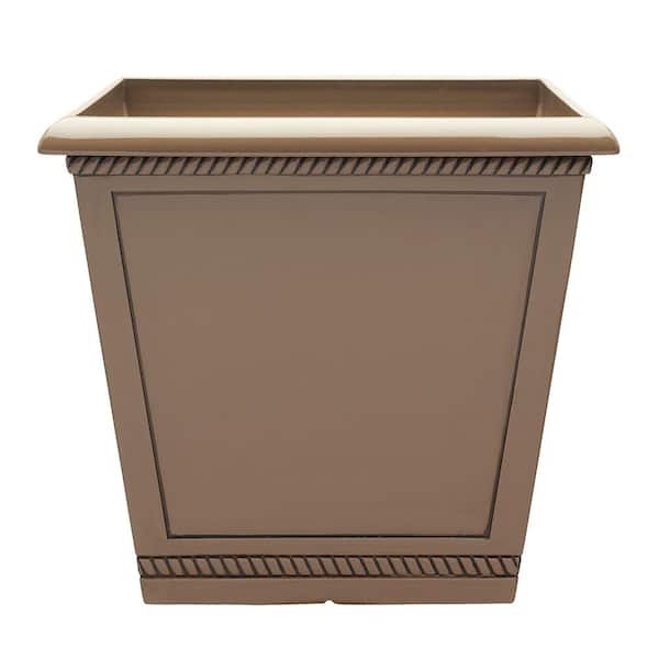 Southern Patio Westhaven Large 17.5 in. x 15.4 in. Saddle Resin Composite Planter
