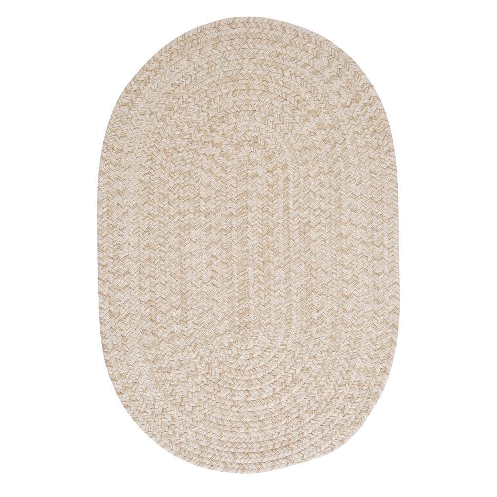 Tremont Classic Braided Oval Wool-Blend 7'x9' Area Rug in Natural